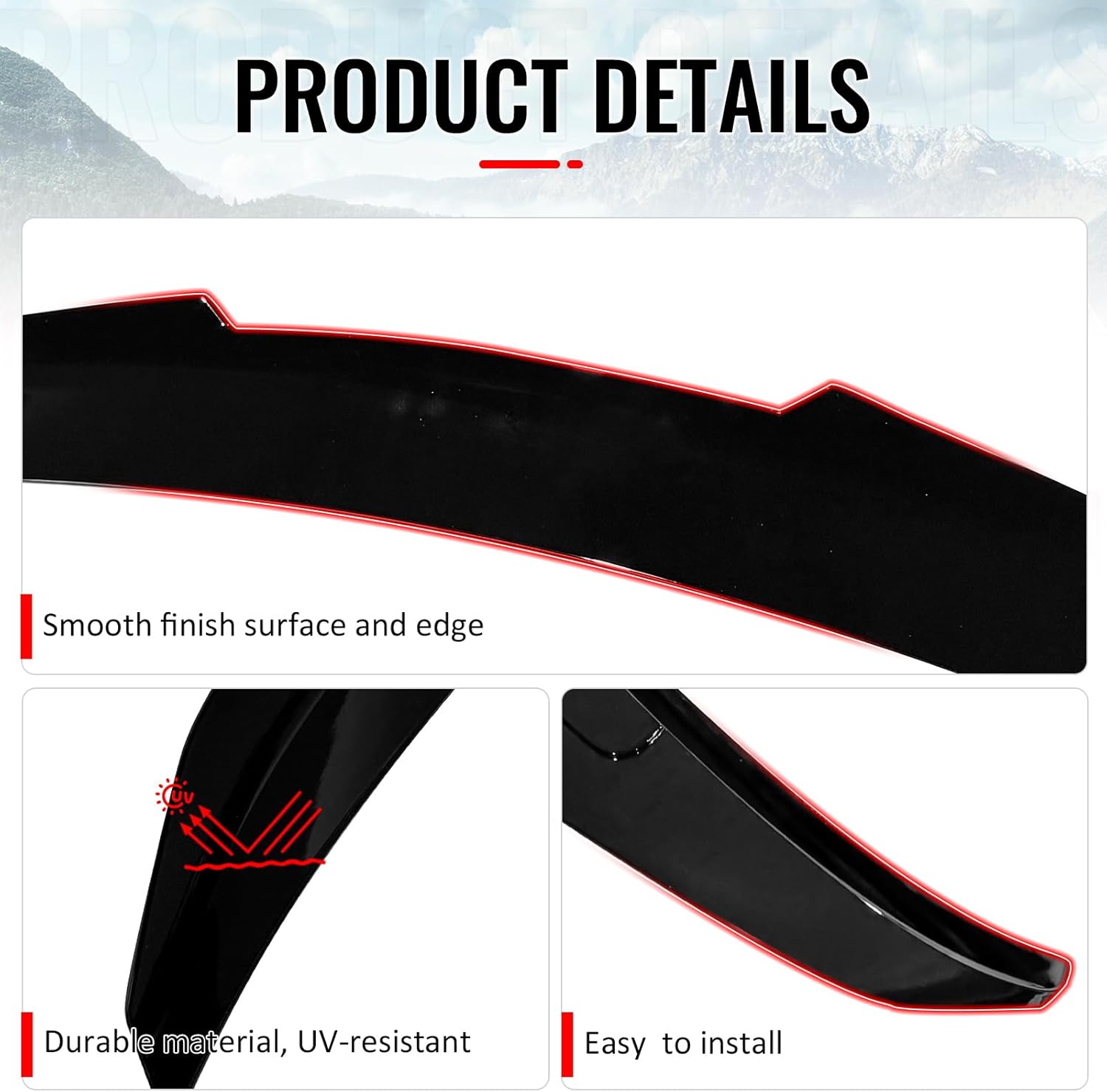 IKON MOTORSPORTS, Trunk Spoiler Compatible with 2014-2020 BMW F32 4-Series Coupe, Gloss Black PSM Style ABS Plastic Rear Trunk Lid Spoiler Wing Lip