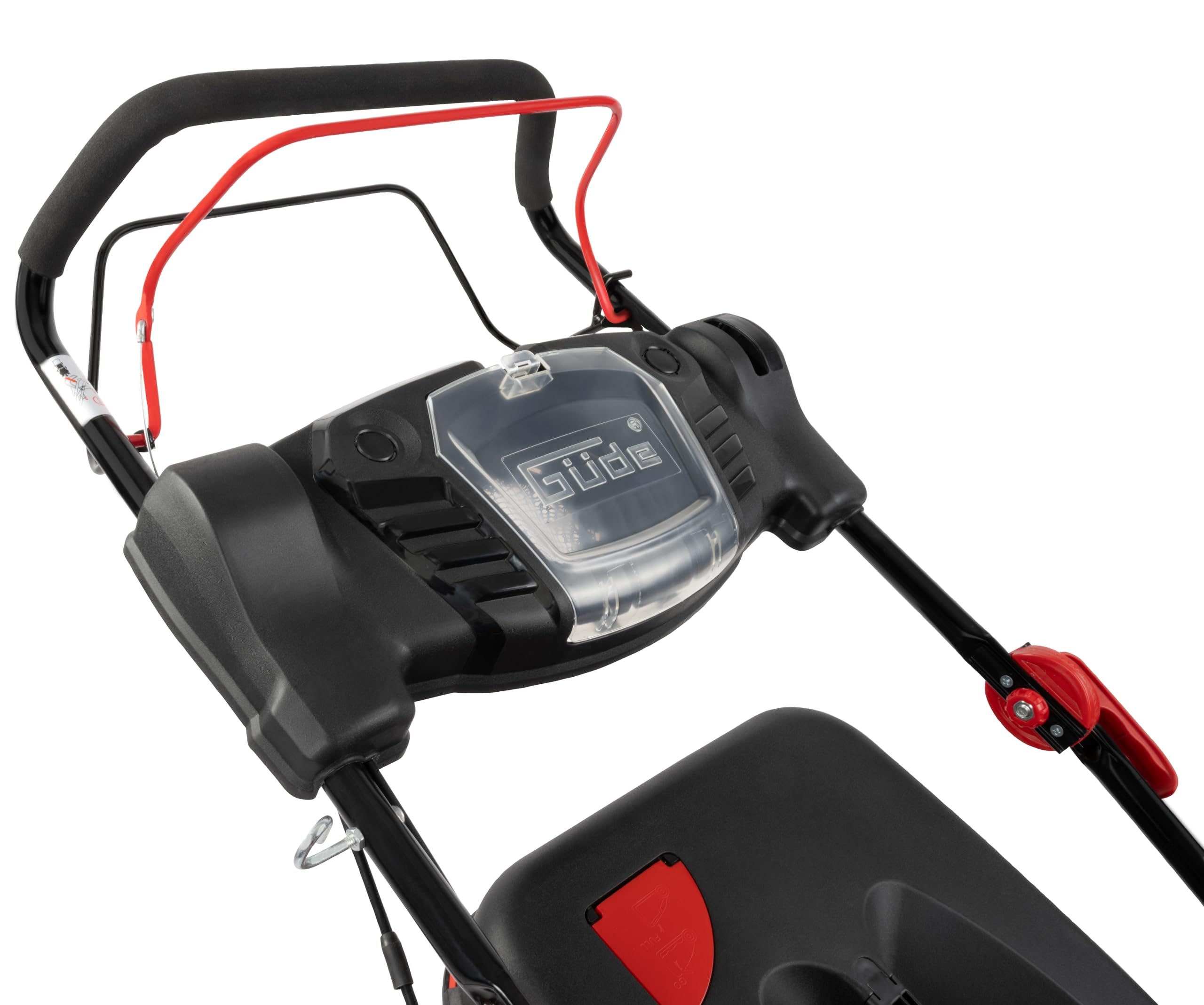 Güde Cortacésped Big Wheeler 554.3 R (Motor de 4 Tiempos 3,7/5,03 (kW/PS), Certificado GS, Ancho de Corte 55 cm, Saco recogedor de Hierba 65 l, Ajuste de Altura de Corte de 6 velocidades, tracción