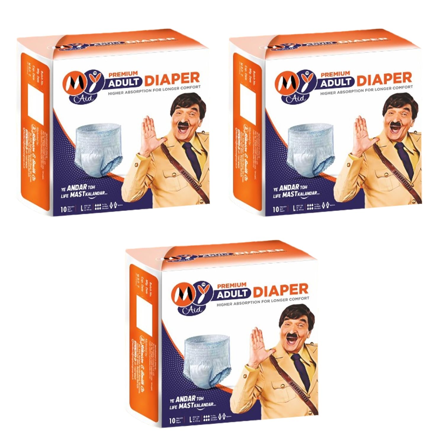 MYAID Unisex Premium Adult Diaper Large Size. Pant Style. Higher Absorption & Longer Comfort - L Size (10 Pc) Pack of 3 (B0CD2JSCB8) Amazon Price History, Amazon Price Tracker
