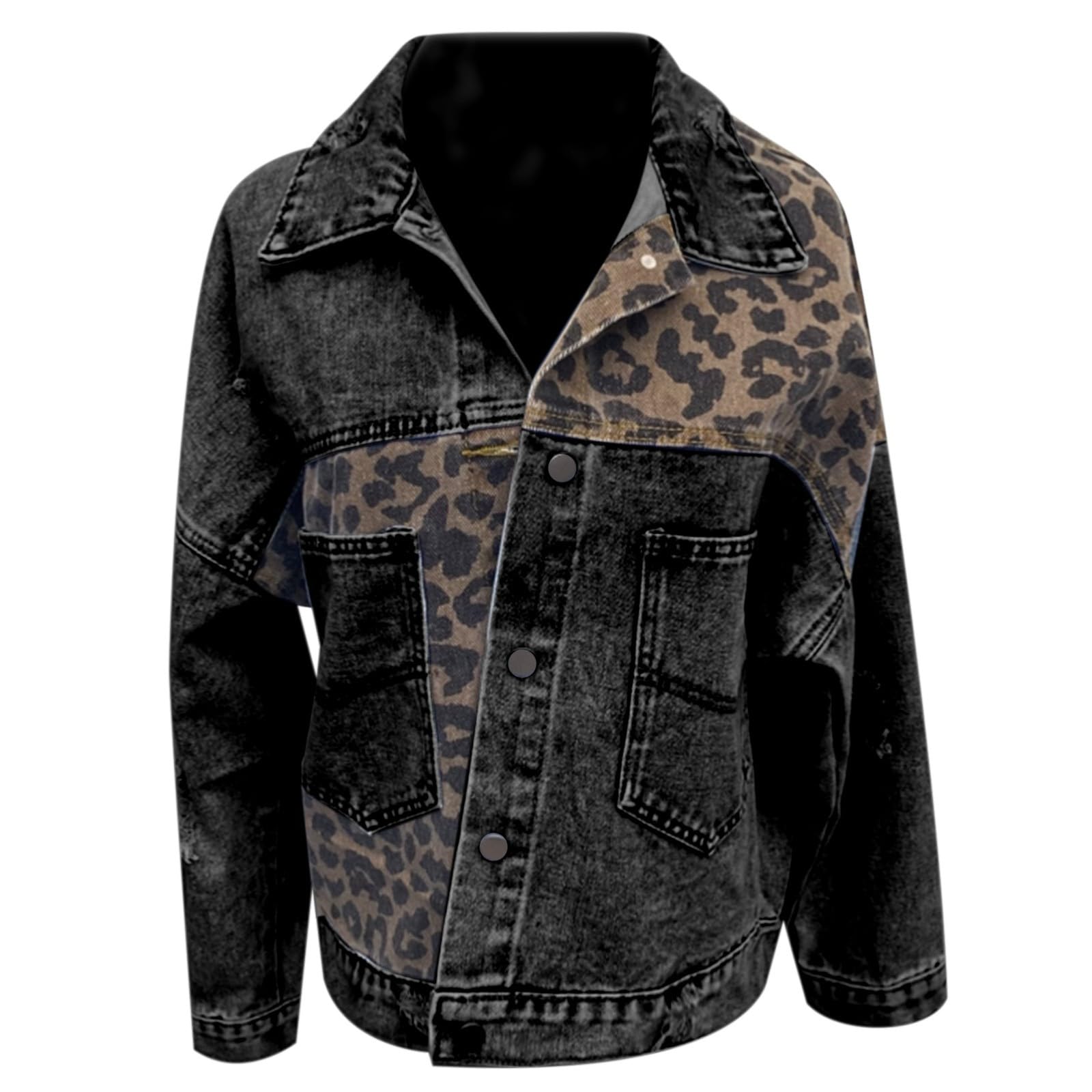 Generisch Chaqueta vaquera para mujer, chaqueta vaquera corta, chaqueta de entretiempo con bolsillo, chaqueta con botones, chaqueta de primavera, chaqueta vaquera informal, chaqueta corta de verano