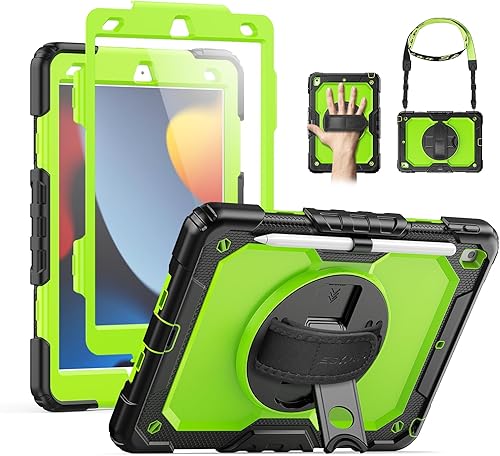 Miniatura 84 de SEYMAC Funda para iPad de 9ª/8ª/7ª generación de 10.2" 2021-2019, funda protectora resistente a prueba de golpes con protector de pantalla, soporte