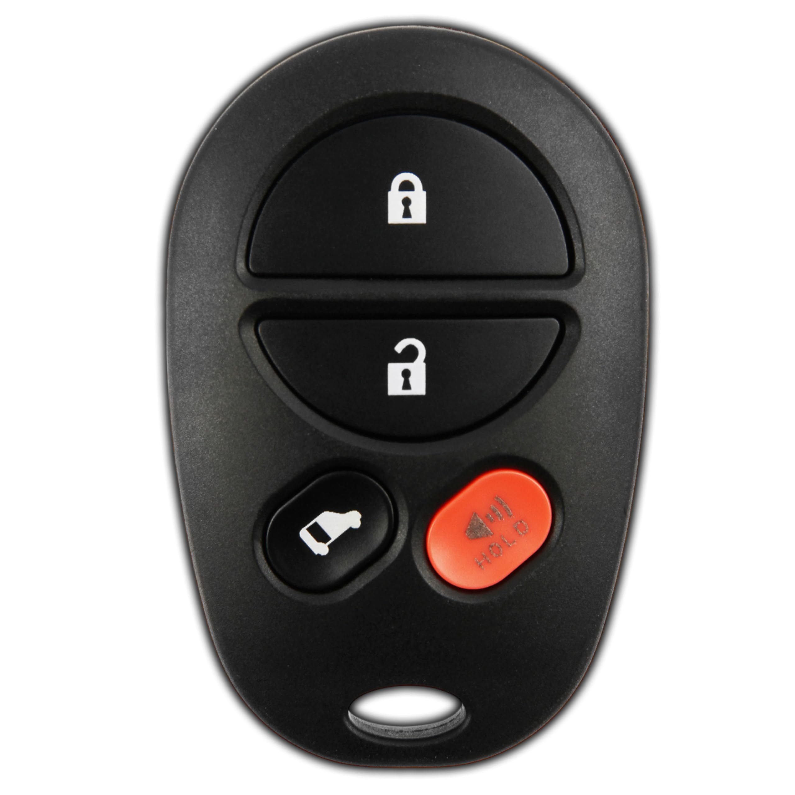 KeylessOption Key Fob Replacement for 2004 2005 2006 2007 2008 2009 2010 2011 2012 2013 2014 2015 2016 2017 2018 Toyota Sienna Keyless Entry Remote Control, 4-Button GQ43VT20T, Self Programming