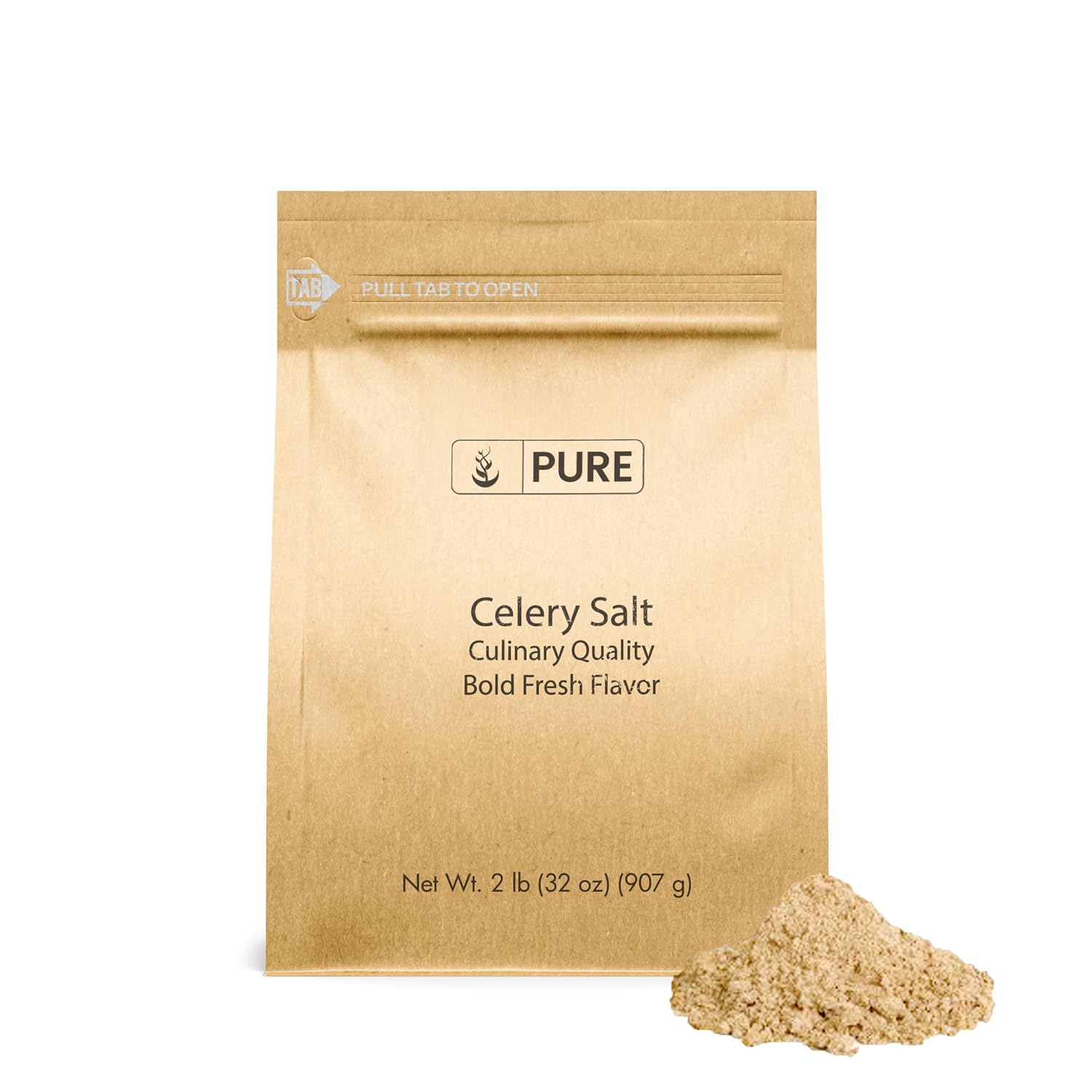 Pure Original Ingredients Celery Salt (2 lb): Bulk Celery Seed and Salt for Savory Cooking