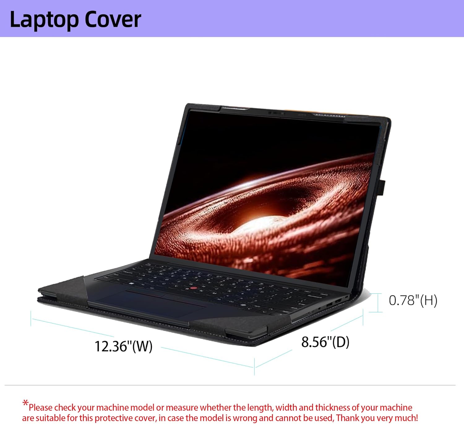 Laptop Case for Lenovo ThinkPad X1 Carbon Gen 13 Aura Edition/ThinkPad X1 Carbon Gen12 Intel (14ʺ) [Note Other Models] All Inclusive Drop Case PU Leather Protective Bag Detachable Shell (Dark Grey)