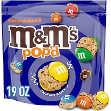 M&M's Pop'd Caramel Chocolate Crunchy Candy, Resealable Bag, 19 oz