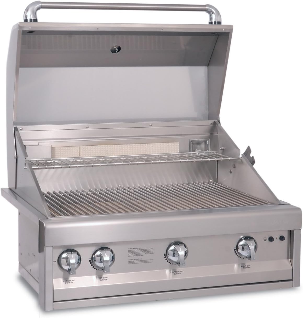 Artisan ART-32-LP LP Gas Grill Head with 3 U-Burners, Infrared Rotisserie, 32-Inch
