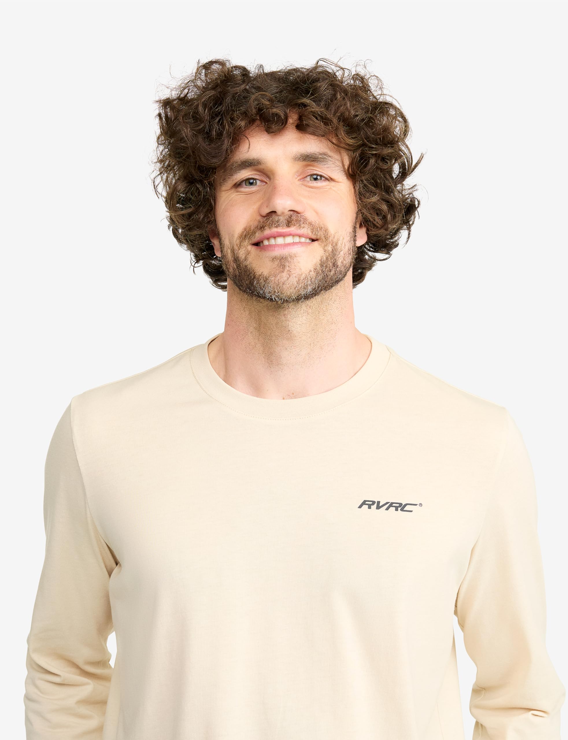 RevolutionRace Easy Graphic Long-Sleeved T-Shirt da Uomo, T-Shirt da Uomo a Maniche Lunghe, Morbida ed Elastica