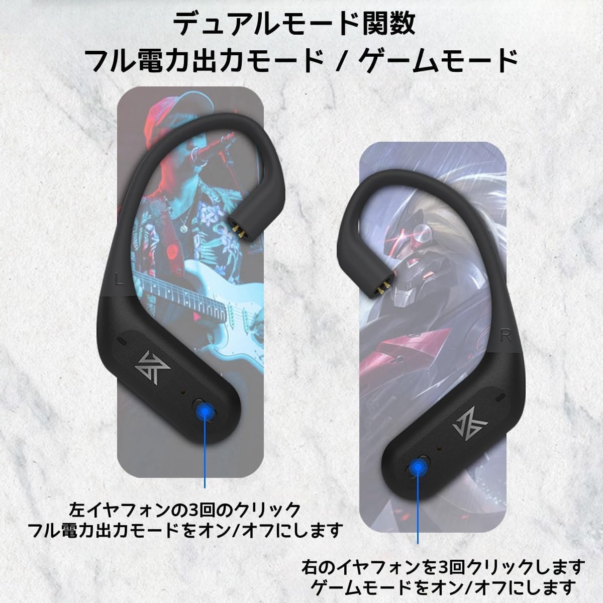 G.K KZ AZ09 Pro IEM Bluetoothリケーブル ワイヤレスイヤホンTWS