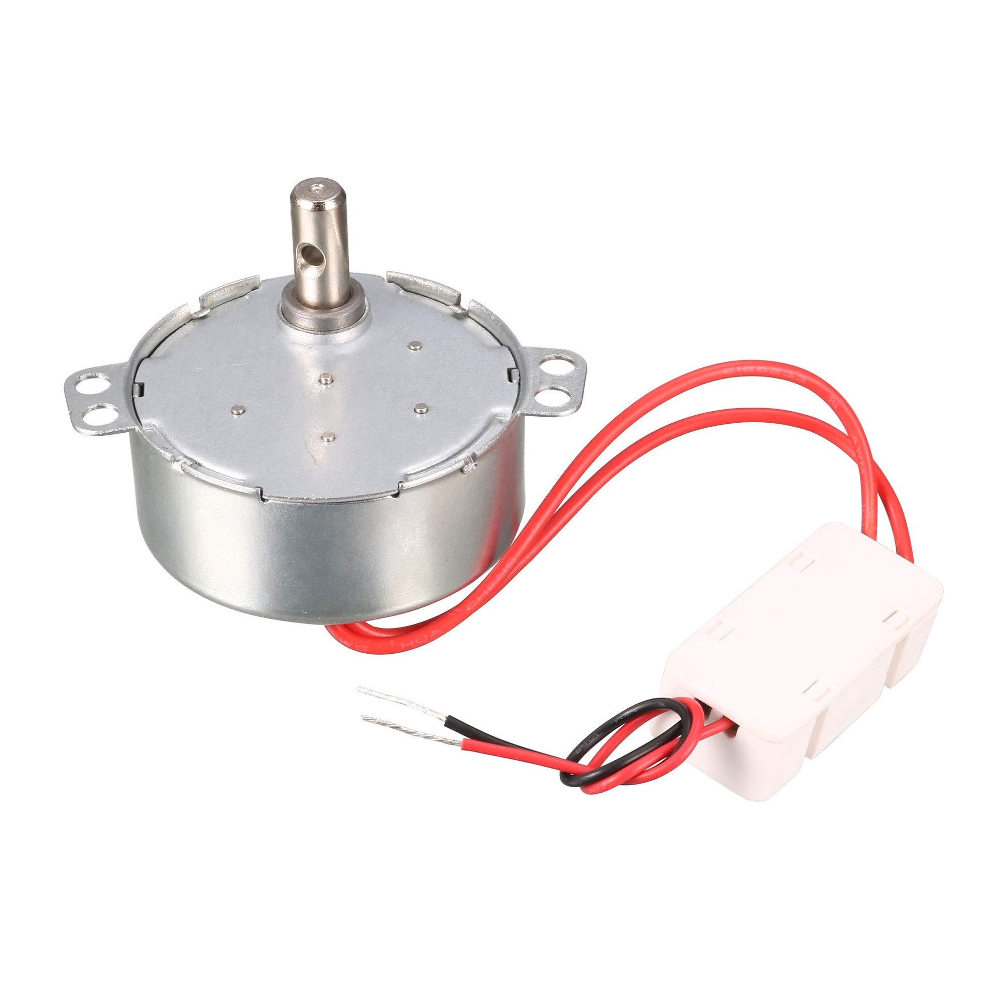 Uxcell Silver/Black Sourcingmap Dc 12V Ccw/Cw Direction 3Rpm 7Mm Shaft Dia Synchronous Motor For Microwave