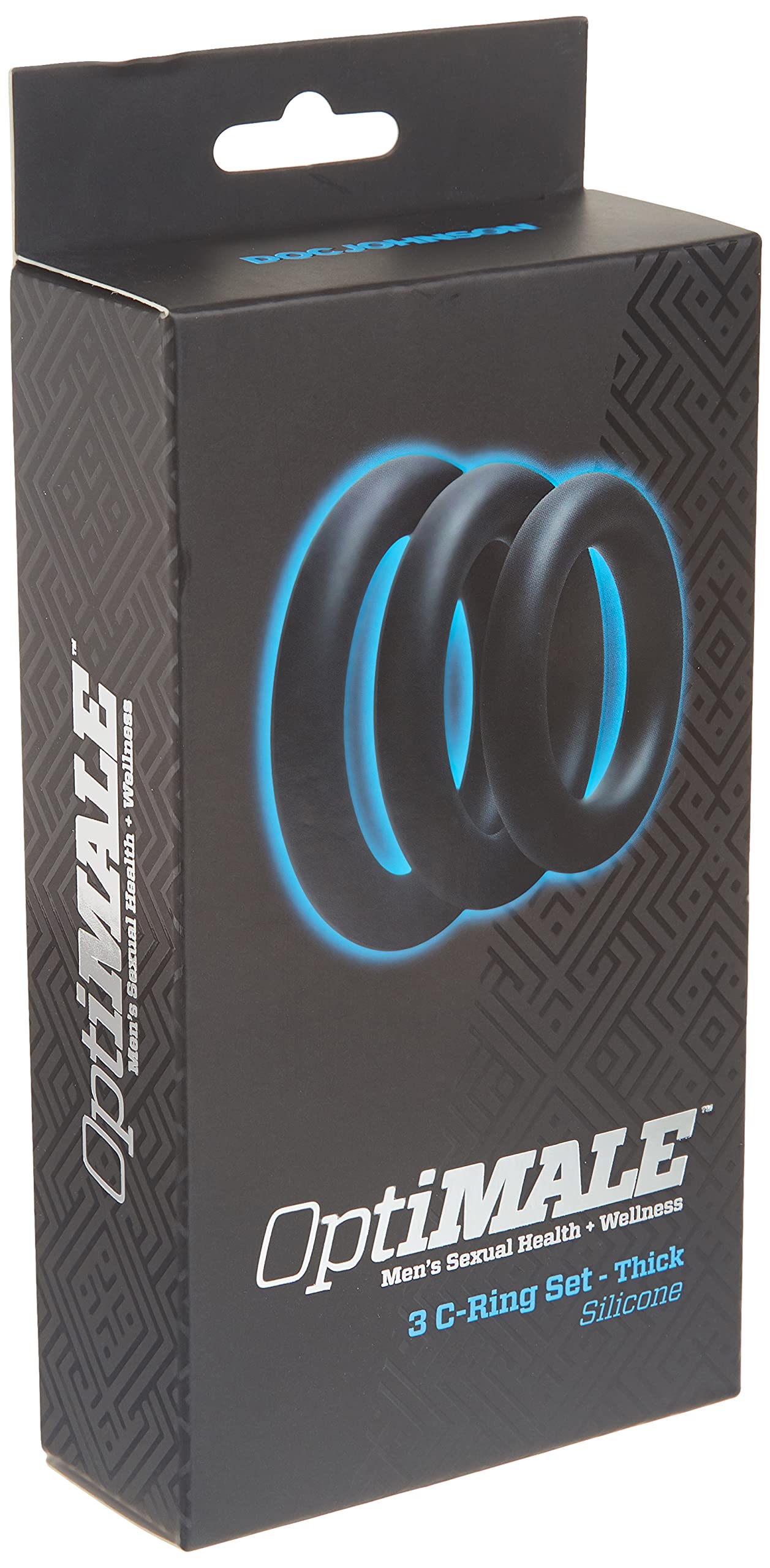 Amazon.com: Doc Johnson OptiMALE - Thick 3 C-Ring Set - Stretchy Silicone -  Black : Health & Household