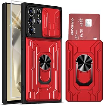 for Samsung Galaxy S24 Ultra Case Wallet, Built-in Card Holder for Samsung S24 Ultra Case with Stand, Heavy Duty Shockproof Full Body Kickstand Cover, Galaxy 5G S24 Ultra Case with Screen Protector