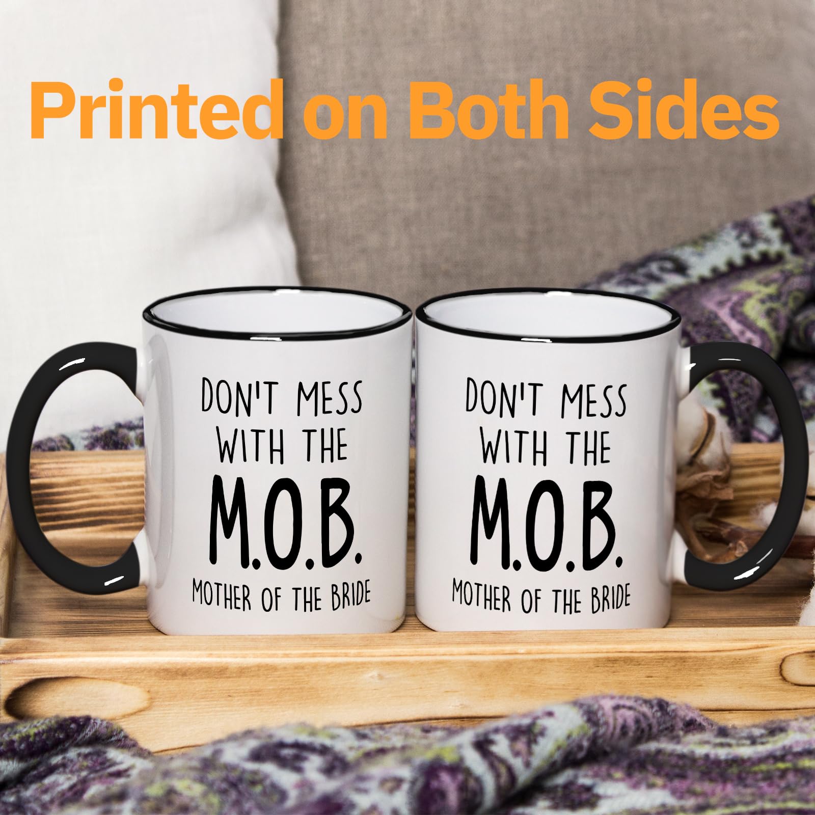 Aurahouse Mother of the Bride Gifts Mug, Funny Mother of Bride Gifts from Daughter Bride Friend Sister Groom, To My Mom on My Wedding Day, Mom Wedding Gift, Don’t Mess With The MOB Coffee mug, 11oz
