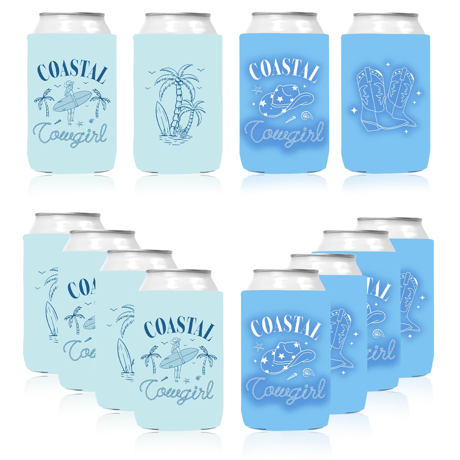 Enfriador de latas azul contra bebidas tibias en tu despedida de soltera