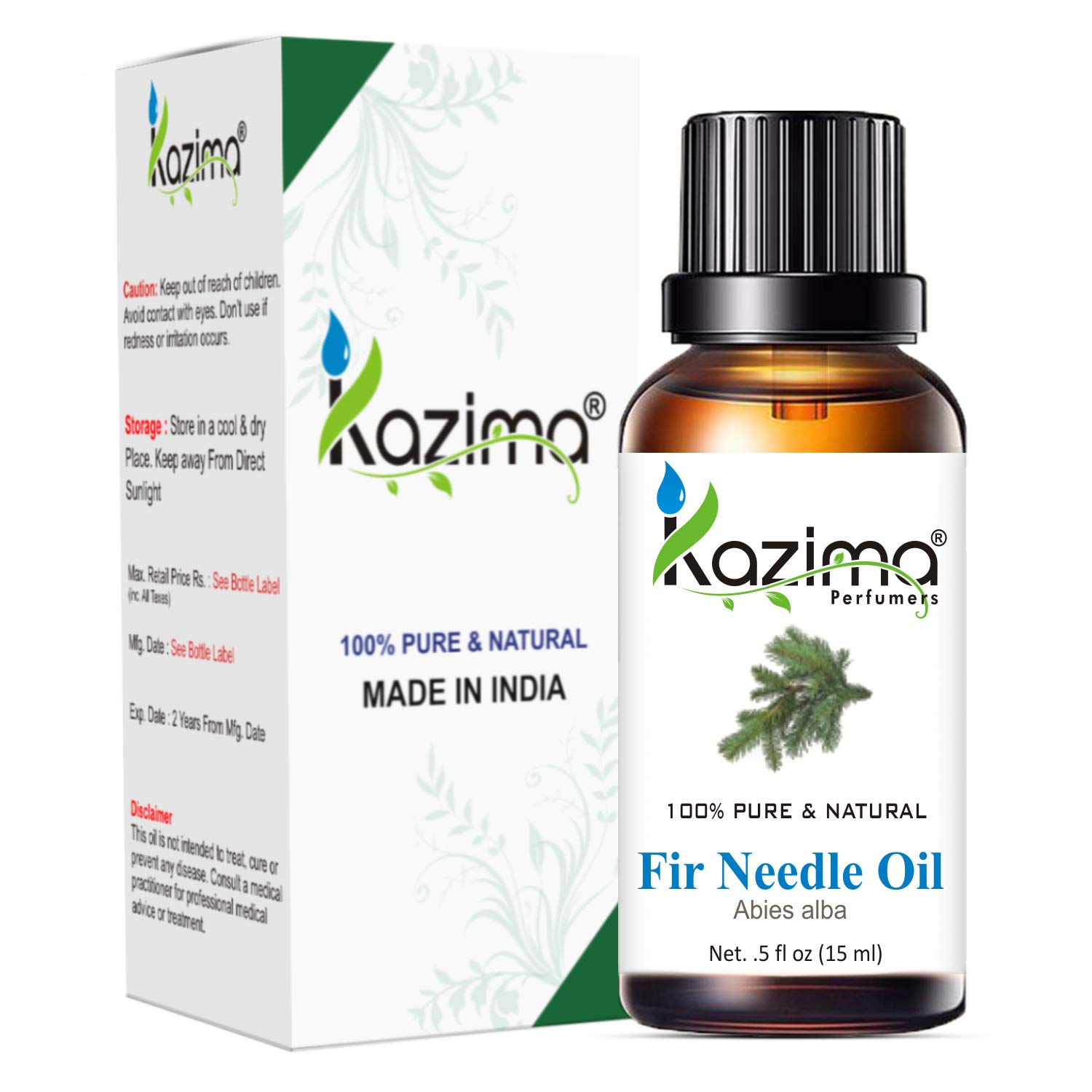 KAZIMA Fir Needle Essential Oil - 100% Pure, Natural & Undiluted Oil for Skin Care & Hair Care, 15 ml (B01LT0C5XO) Amazon Price History, Amazon Price Tracker