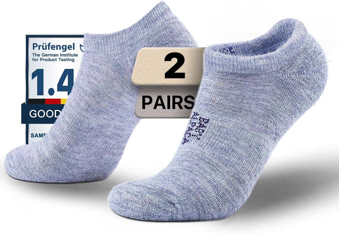 Alpaca Wool Any Season No Show Midweight Merino Outdoors Socks Men&Women Moisture W...