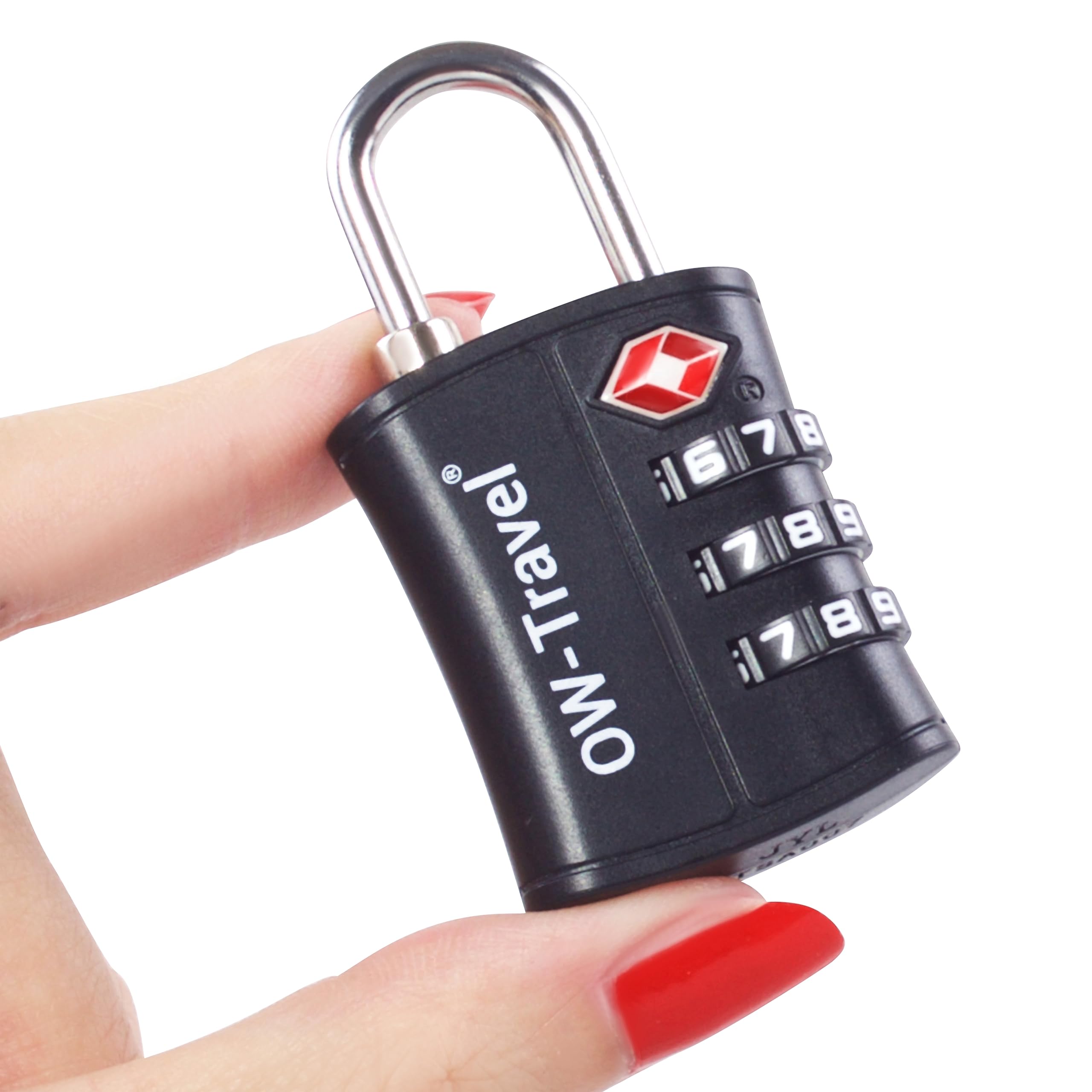 OW-Travel Zamki do Walizek (Zestaw 1 Czarnych) Kłódka TSa z Plastiku ABS z Szyfrem. TSA Combination Lock 3 Cyfrowe Kłódki Walizkowe. Zamek Szyfrowy Do Walizki Plecak Bagaż Szafek na Siłownię