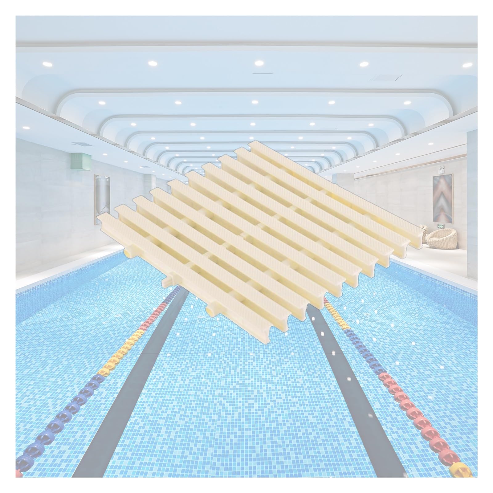 Couvercle de drain de sol beige anti-débordement pour terrasses et bassins extérieurs