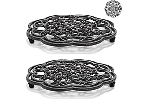 Yopay Cast Iron Trivets: Durable, Heat-Resistant Kitchen Essentials