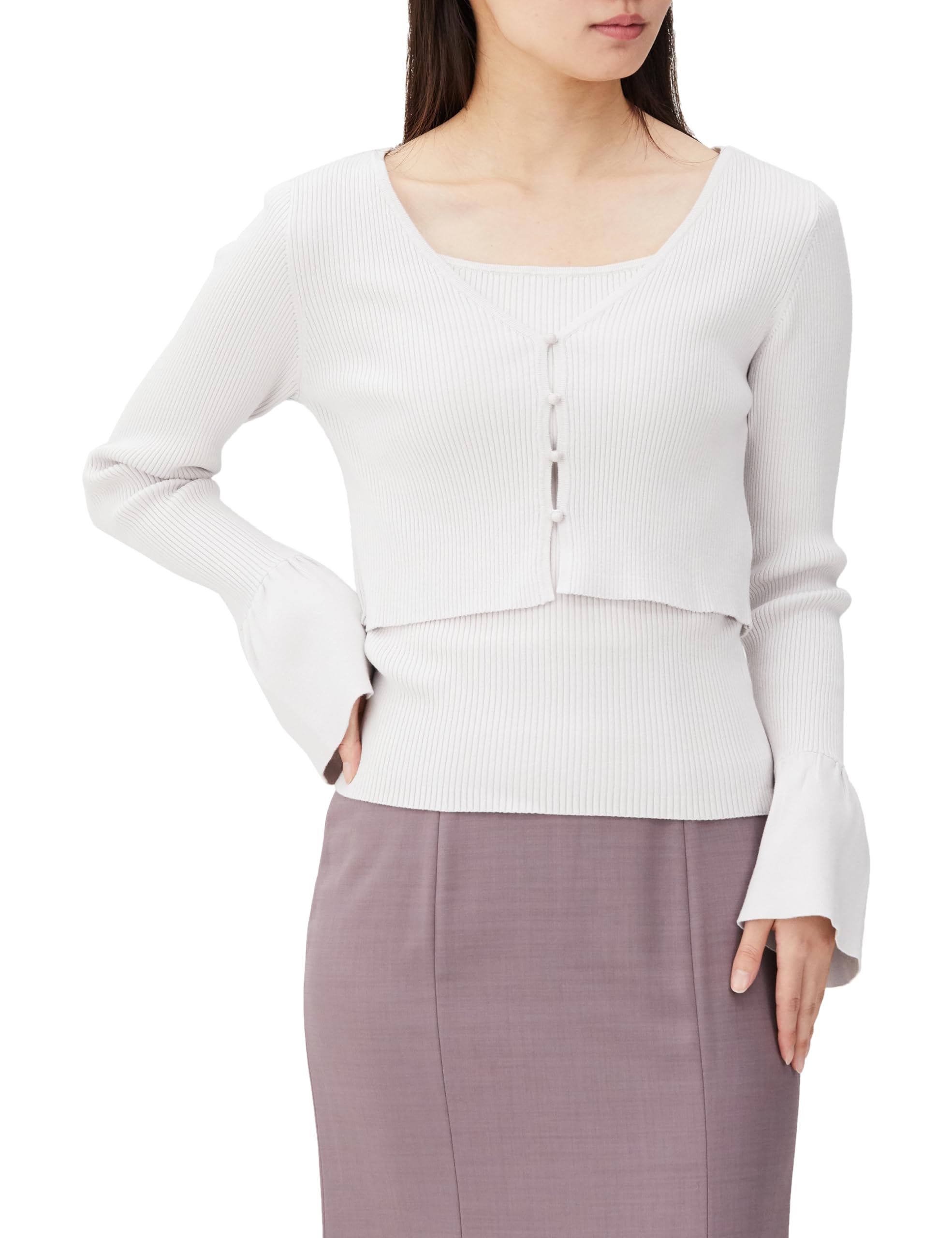 JILL by JILLSTUART - ジルバイジルスチュアート ベルスリーブアンサンブルニット セーター 薄手 楽天市場】【SALE／30%OFF】ベルスリーブアンサンブルニット