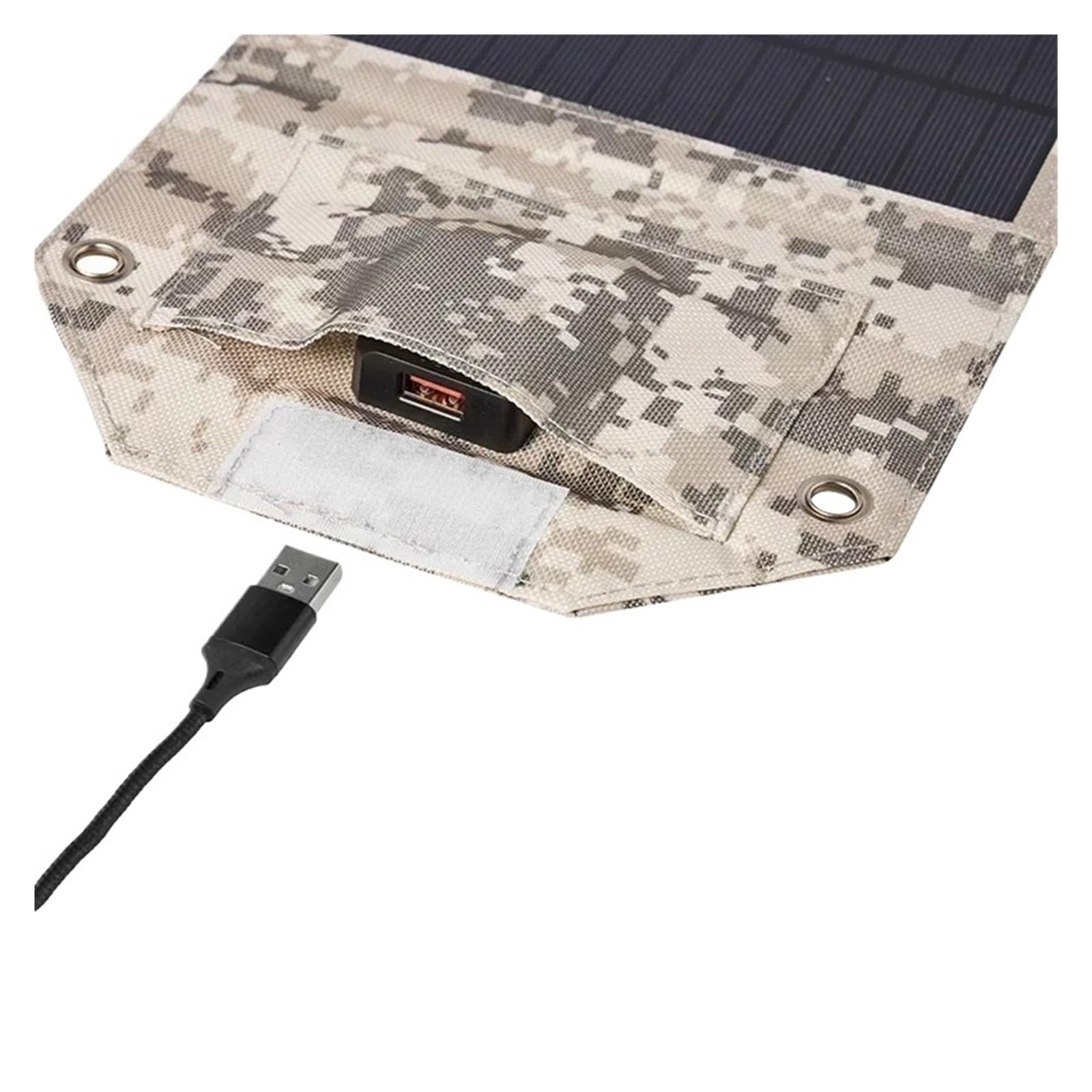 Pannello solare pieghevole da 100 W/80 W/60 W Caricatore solare USB 5 V Batteria solare portatile Banca di energia solare for escursionismo di campeggio all'aperto + cavo(100W-camouflage)