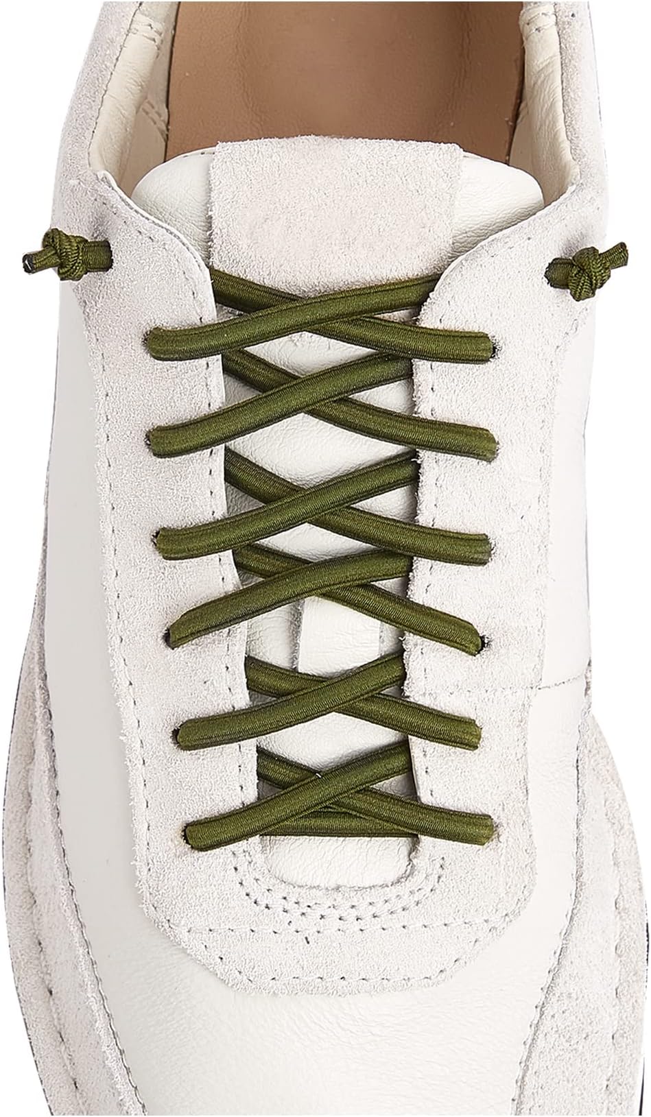 2 Pair Elastic No Tie Shoe Laces Tieless Shoelaces for Sneakers Shoes, One Size Fits All for Kids and Adults