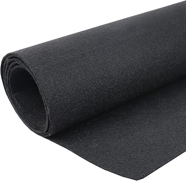 Stain Resistant Carpet Liner 45"x78"Car Carpet Tear Resistance Covering Renovate for Truck Auto RV Boat Marine 2mm 45inchx78inch, Black