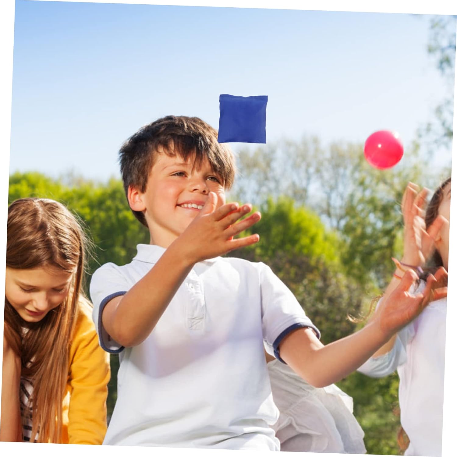 8pcs Bean Bag Toss Game for Boys and Girls Small Beanbags Outdoor Boys and Girls Games Tossing Bean Bags Physical Coordination