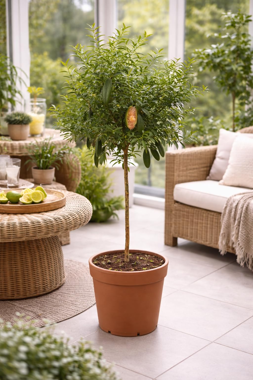 Australische Fingerlimette ca. 120 cm – Kaviar Limette (Caviar-Limette) – Microcitrus australasica – Exotische Zitrusfrucht mit intensiven Aromen – Ideal für Cocktails, Saucen & Dekoration