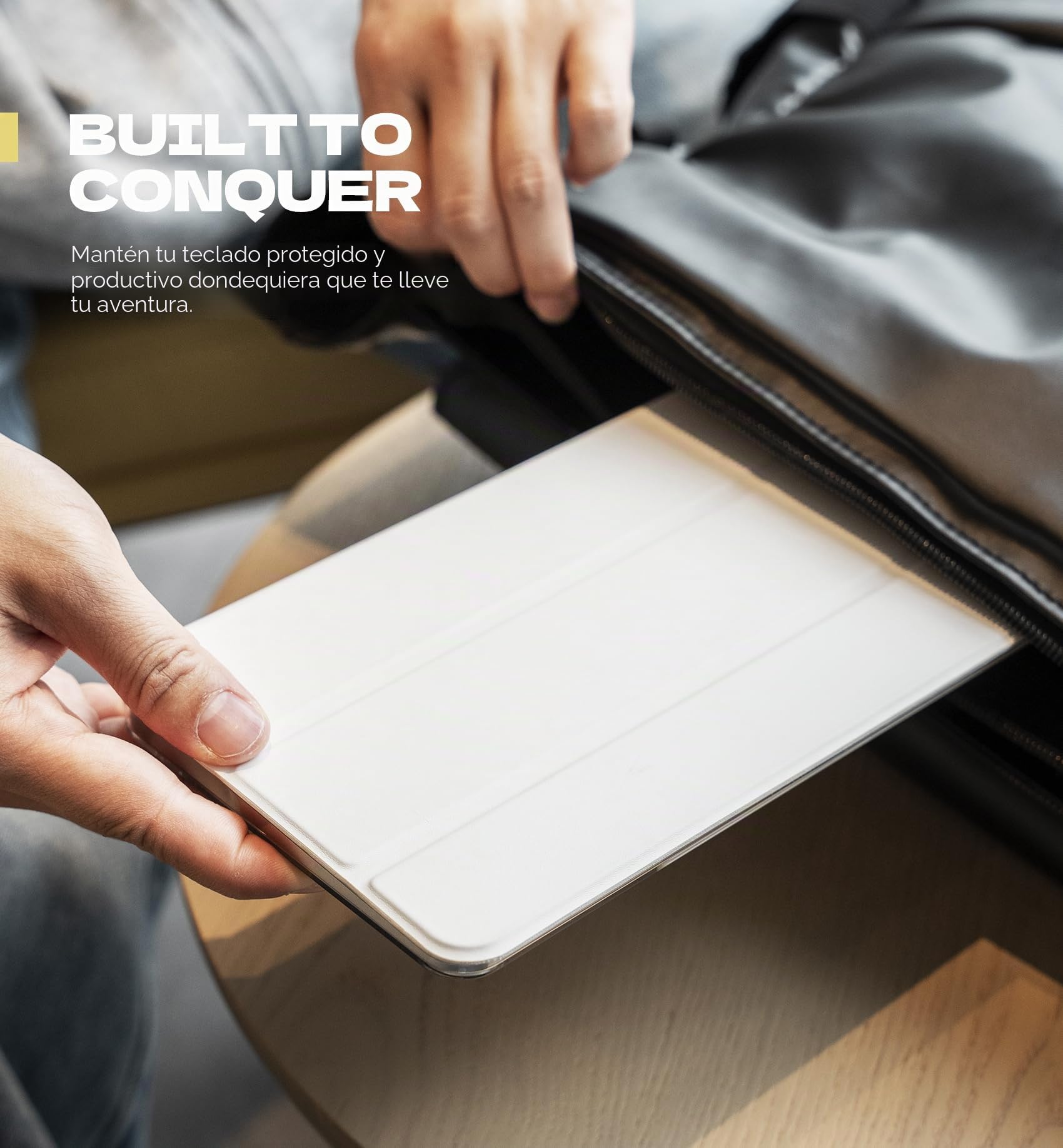 Dexnor Funda para Apple Magic Keyboard con Touch ID/tecla de bloqueo 2021/2024, funda rígida de almacenamiento de viaje a prueba de polvo, funda protectora de cuero para teclado con cierre magnético
