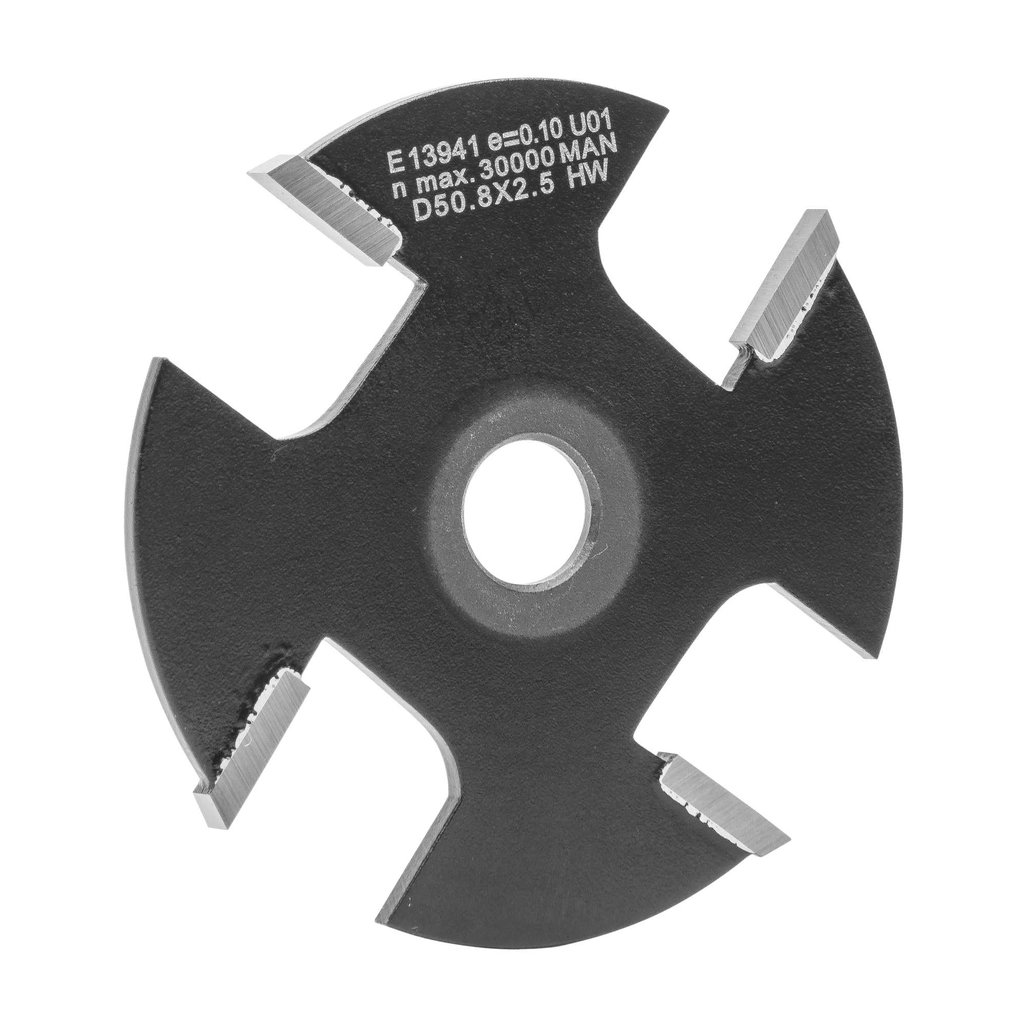 ENT 13941 Fresa per scanalatura carburo, Gambo (S) 8 mm, diametro (D) 50,8 mm, NL 2,5 mm, Z4