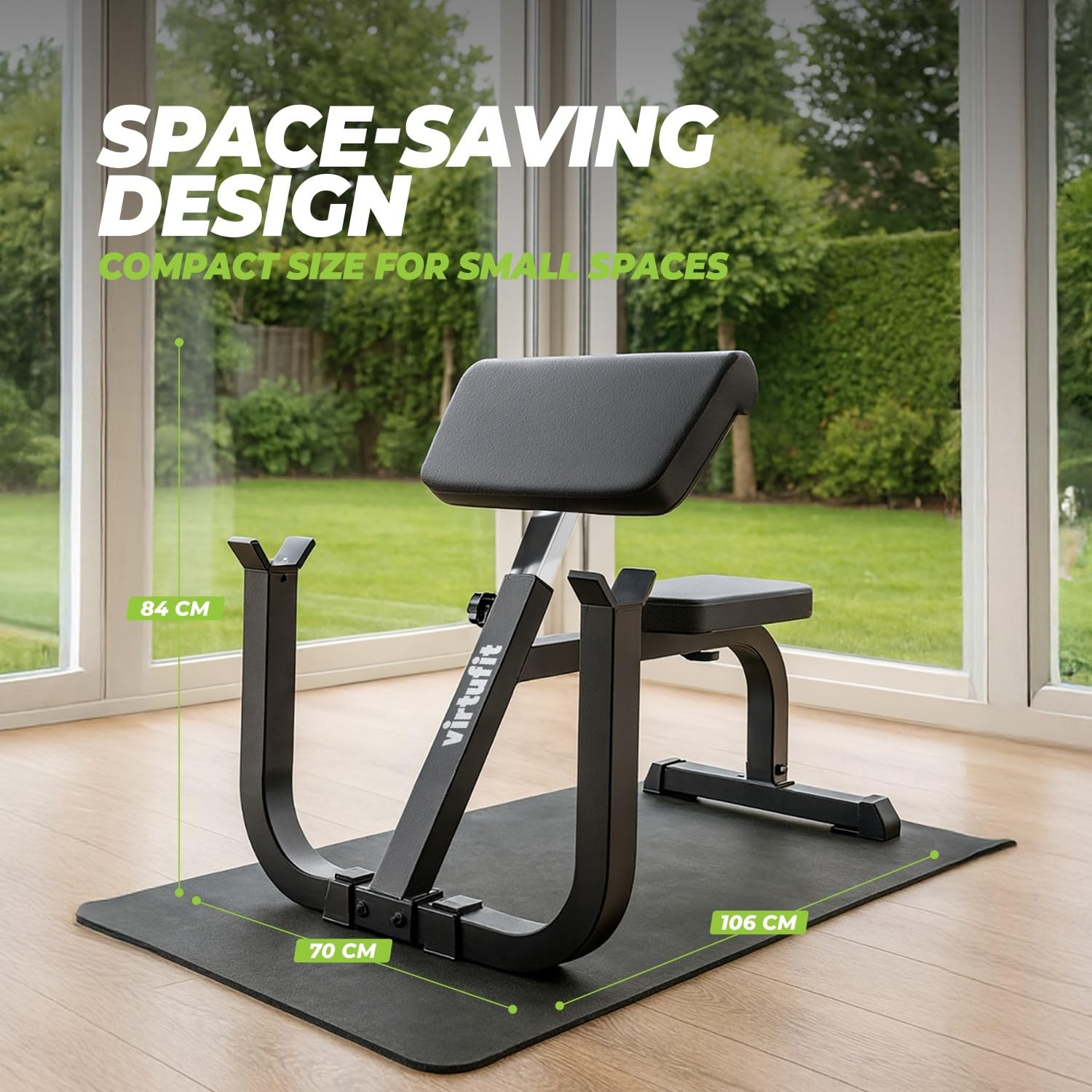 VirtuFit Preacher Curl Station – Verstellbare Curlbank mit Armstütze, Bizeps- & Armtrainer, stabile Hantelbank für Zuhause