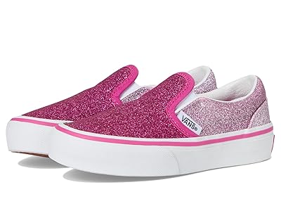 Vans Kids Classic Slip-On (Little Kid) Kids Shoes Glitter Raspberry Rose : 10.5 Little Kid M, Canvas