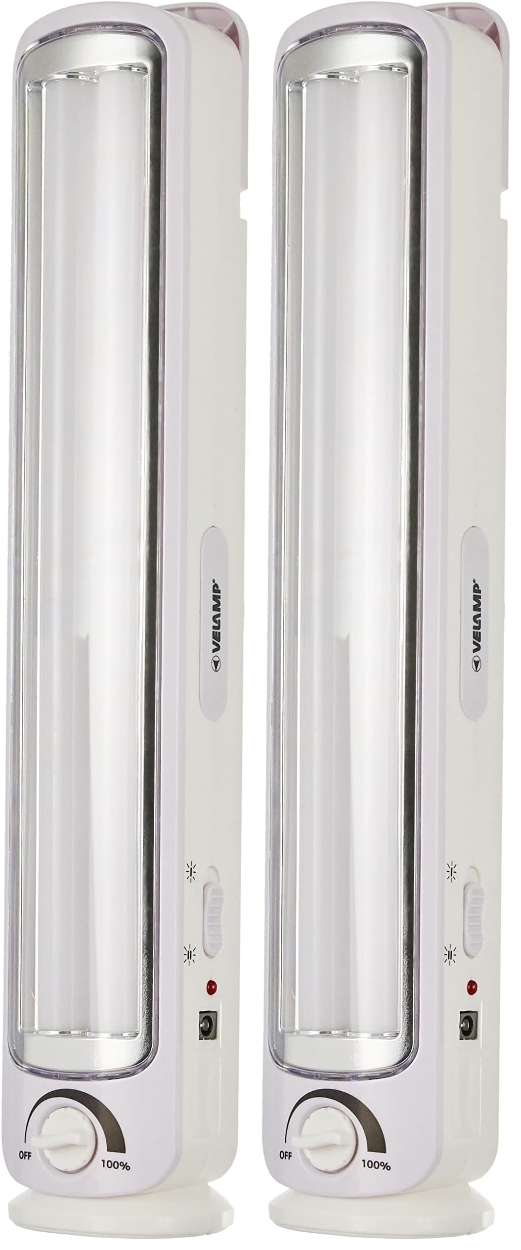 Lanterne rechargeable 500lm Velamp BIG TWIX avec variateur d'intensité et hauteur de 43 cm