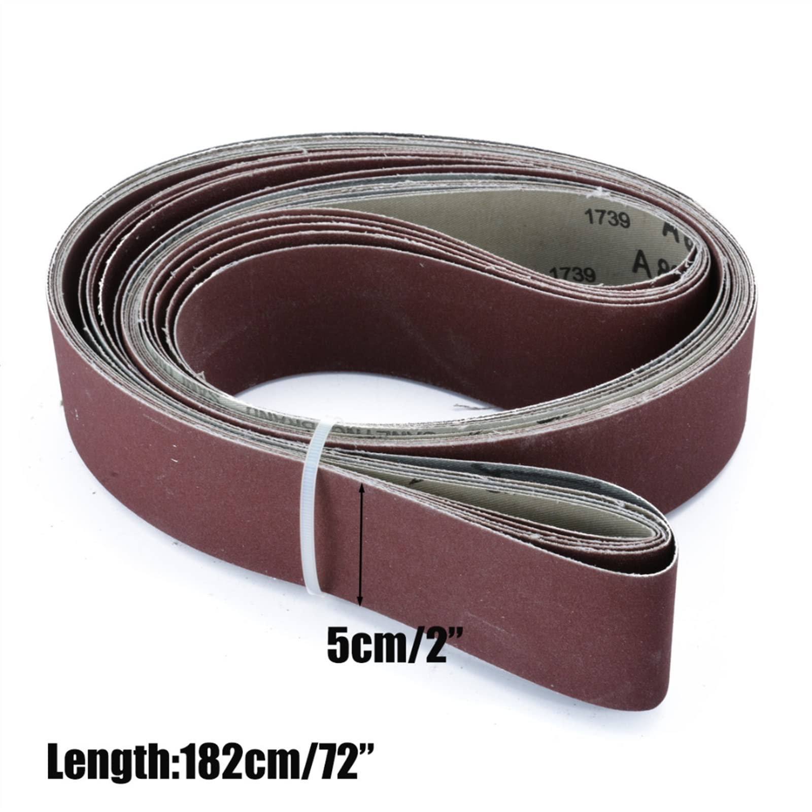 Rotolo di carta vetrata, carta vetrata fine, 6 nastri abrasivi a grana 2" x 72" 180/240/320/400/600/800 assortimento di grana for smerigliatura di metalli fasce in alluminio lucidatore levigatrice for