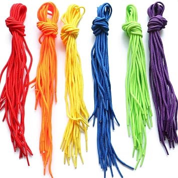 YEJI 60 Pieces Threading Laces Colored Creative Beading Laces for Threading Projects Threading Button and Beads