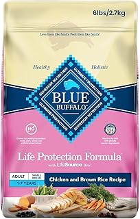 Blue Buffalo Life Protection Formula Small Breed Dog Food Natural Dry Dog Food for Adult Dog Chicken and Brown Rice 6 lb. Bag Small Bag