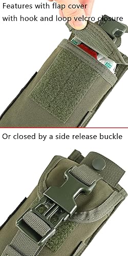 Miniatura 5 de SABADO Boquilla táctica soplar bolsa médica sangrador emergencia primeros auxilios kit MOLLE clip trauma Tijeras torniquete titular vacío IFAK bolsa