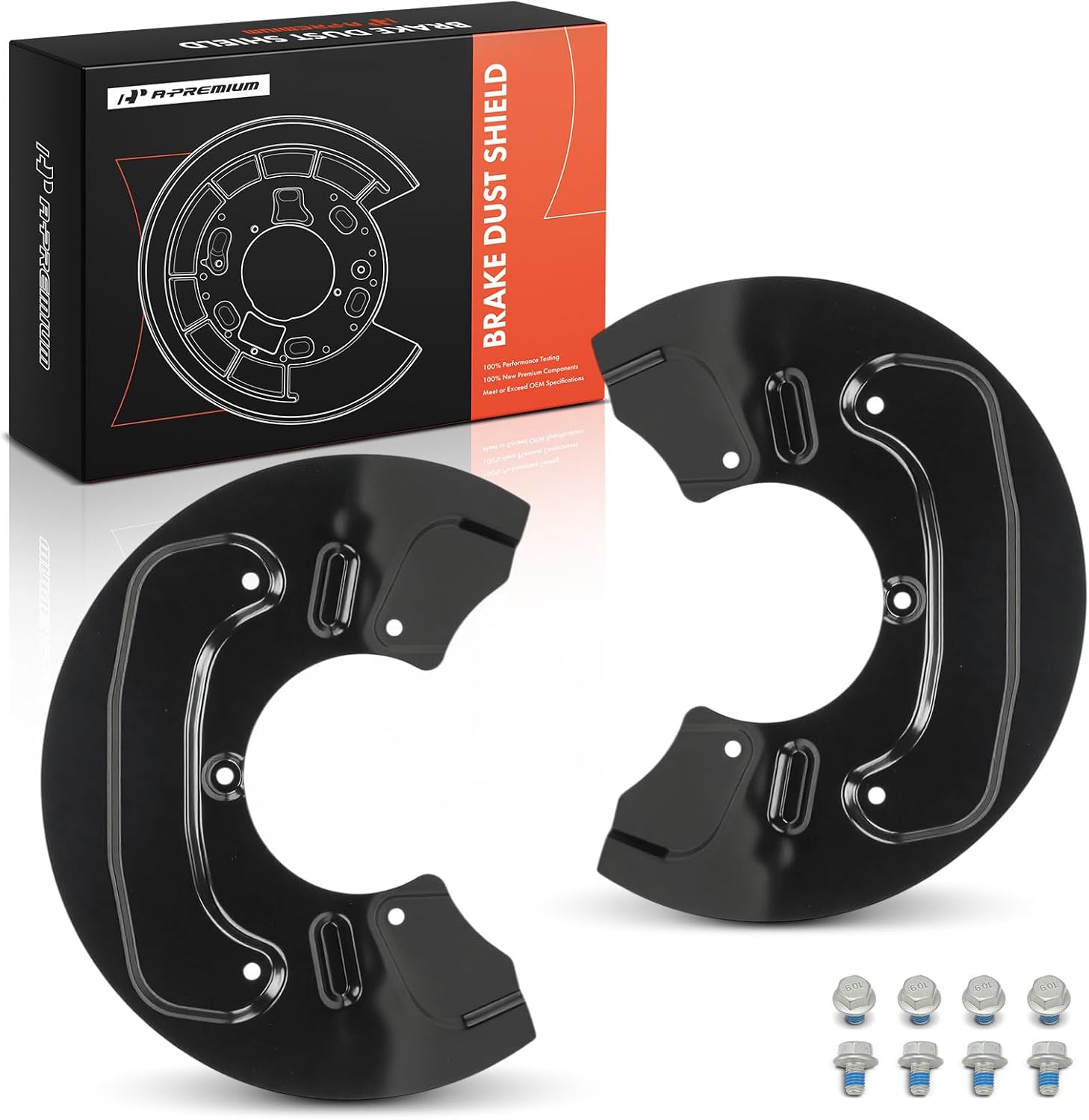 A-Premium Front Side Brake Dust Shield Compatible with Mercedes-Benz Models - GL320 2007-2009, GL350 2010-2012, GL450 2007-2009, GL500 2008-2012, ML320 2007-2009, ML500 06-11, ML550 08-11, 2-PC Set