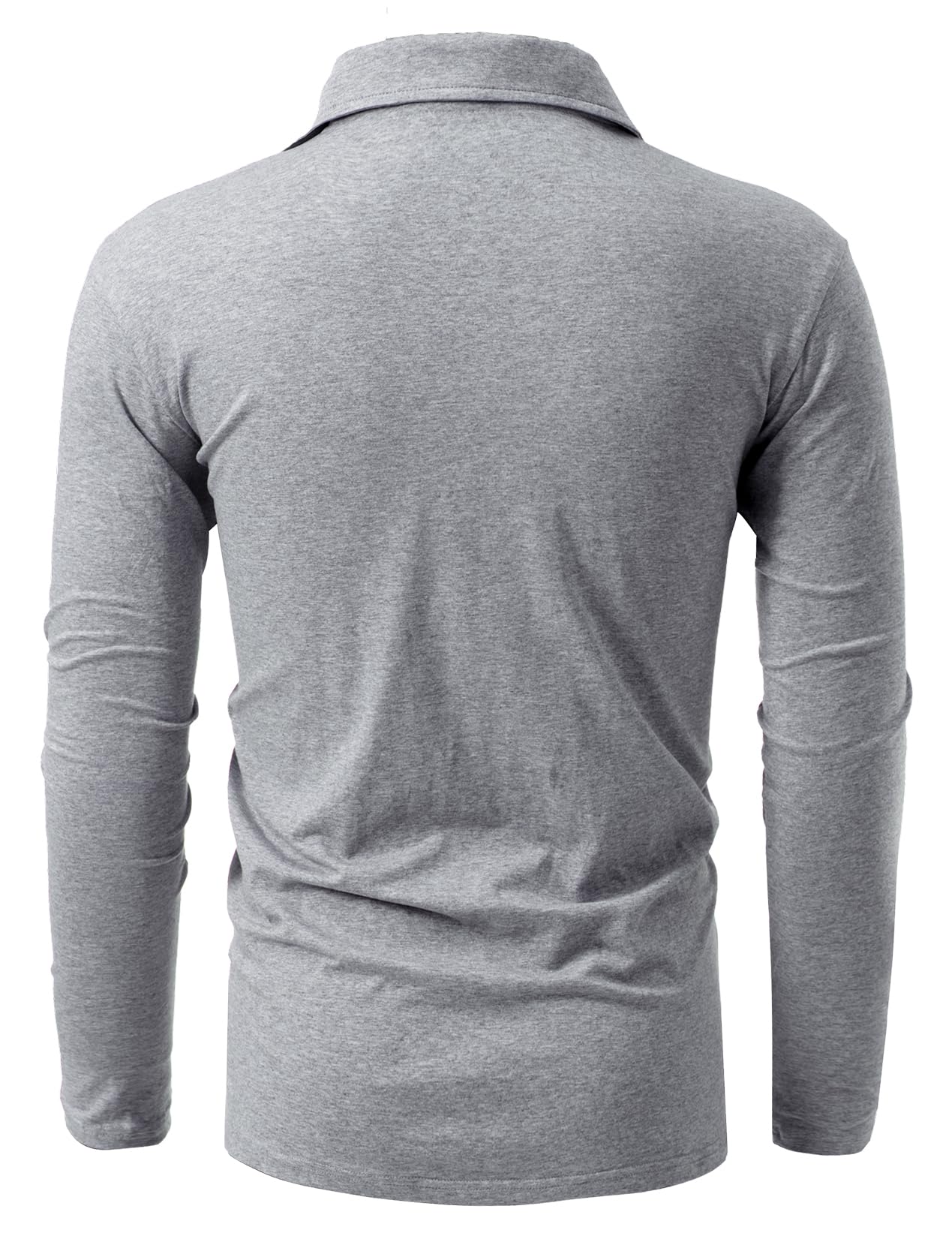 GLESTORE Polo Uomo Manica Lunga Maglietta Uomo T-Shirt Cotone Polo Lavoro Uomo