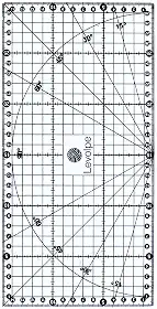 Régua 15x30 Cm Milimetrada Patchwork Artesanato