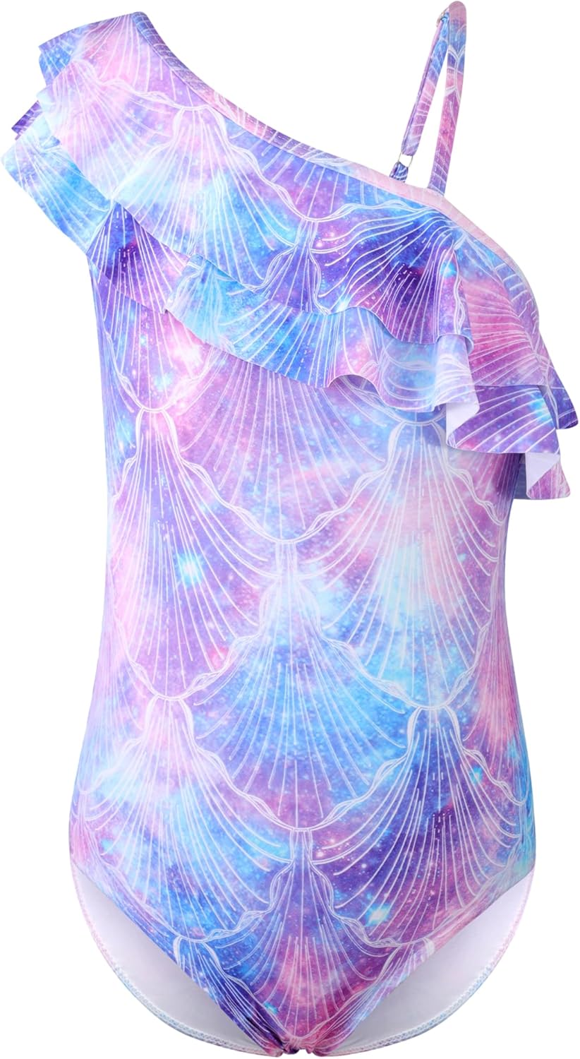 XiaoMoSha Girls One Piece Swimsuit Bathing Suits for Toddler Girl Mermaid Swimwear