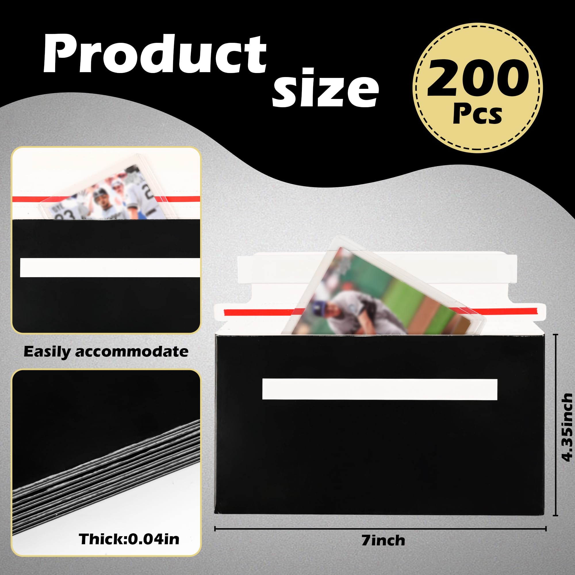 Lot de 200 enveloppes d'expédition autocollantes pour cartes à collectionner - Taille parfaite pour pochettes semi-rigides et protecteurs de cartes - 17,8 x 11 cm