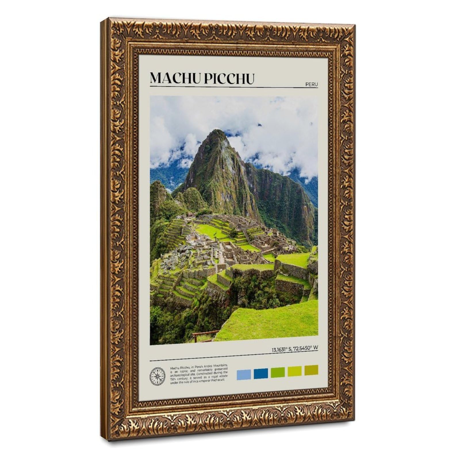Bareronor Machu Picchu Canvas Poster for Living Room Decor Gift
