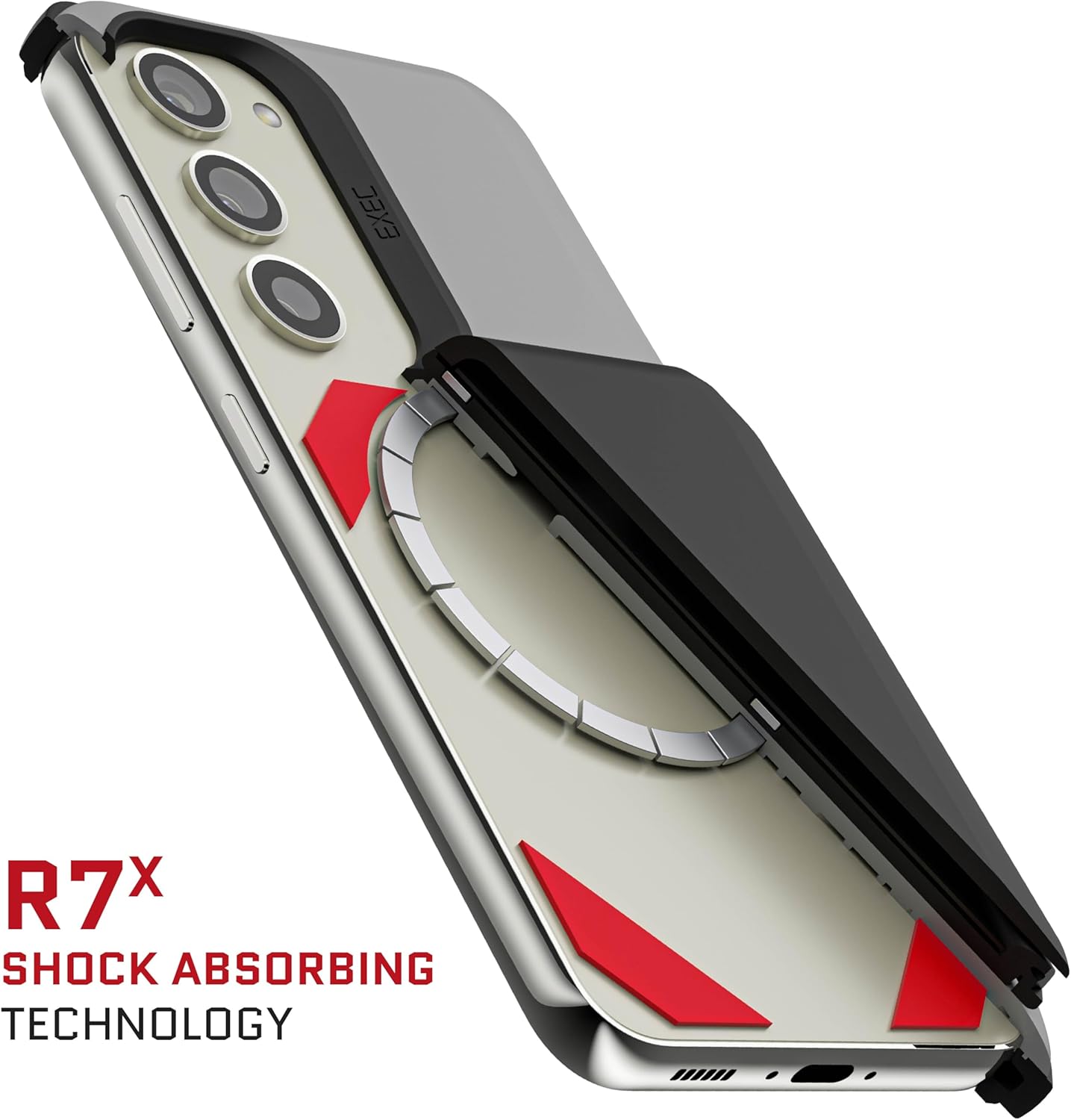 Ghostek EXEC Wallet Galaxy S23 Case with Detachable Magnetic Credit Card Holder Supports Wireless Charging Premium Shockproof Protective Phone Cover Designed for 2023 Samsung Galaxy S23 (6.1in) (Gray)