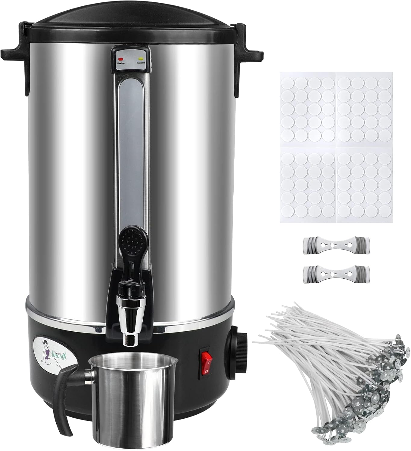 Upgraded Electric Wax Melter for Candle Making, 8L Large