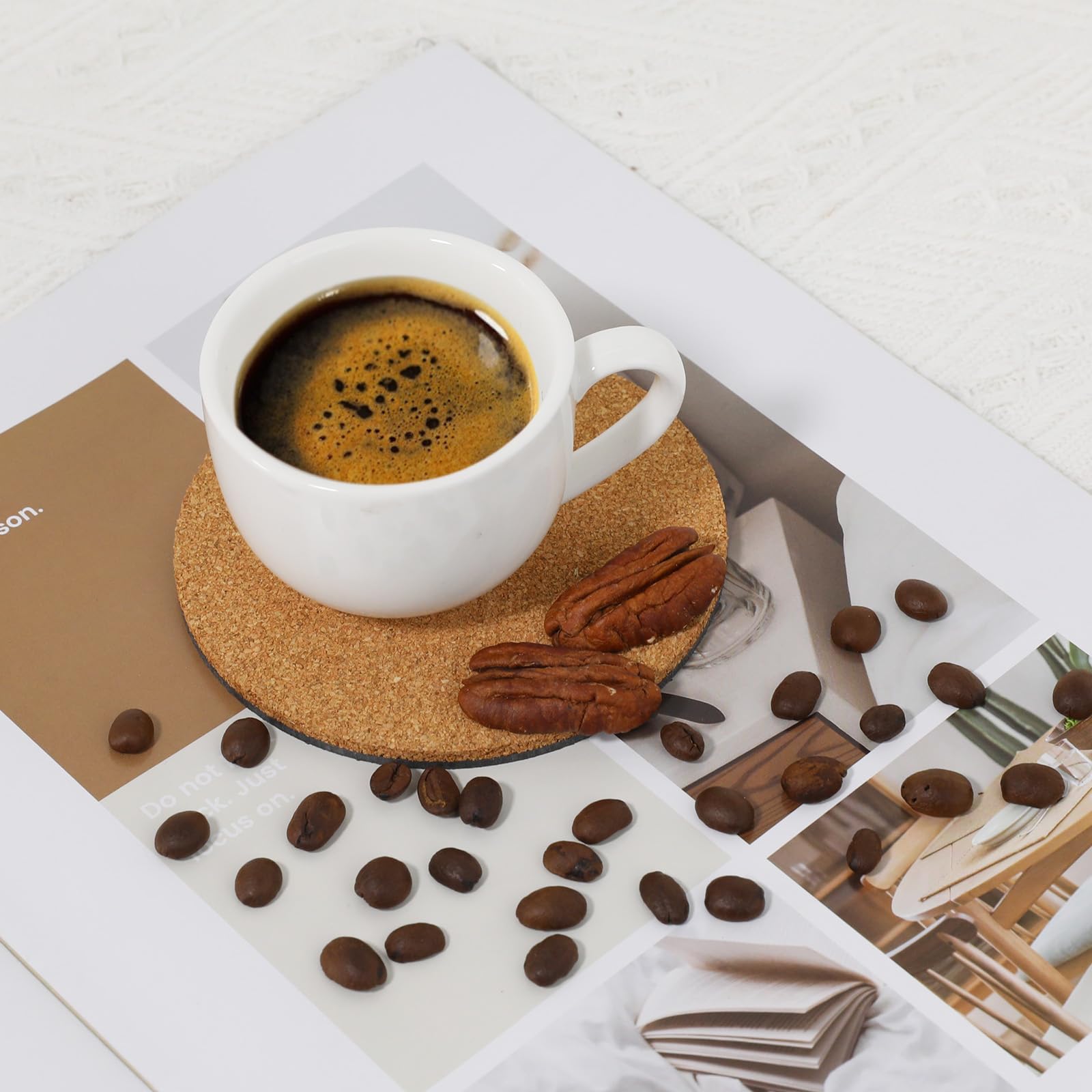 Amazon.co.jp: コルク植物コースター 6枚パック ラウンドプラント