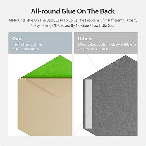 Miniatura 4 de Paquete de 12 paneles acústicos autoadhesivos de espuma acústica a prueba de sonido, alta densidad, hexagonales, 12 x 10.23 x 0.4 pulgadas, para el