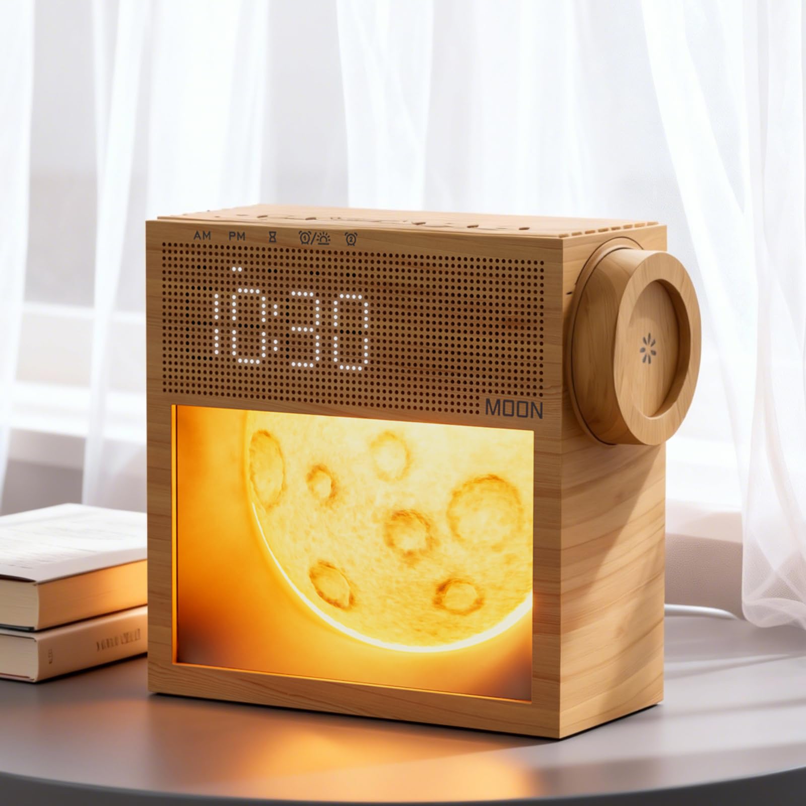 Sunrise Alarm Clock Sound Machine Gentle Wake-Up Light Dual Alarms 20 Natural White Noise Machine for Heavy Sleepers