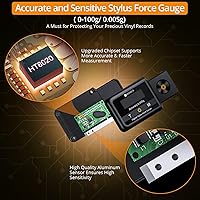 Vista 2 de Neoteck 0.005g/100g Professional Turntable Stylus Force Gauge Scale with Touch Screen and Backlight LCD for Tonearm Phono Cartridge, Nonmagnetic and