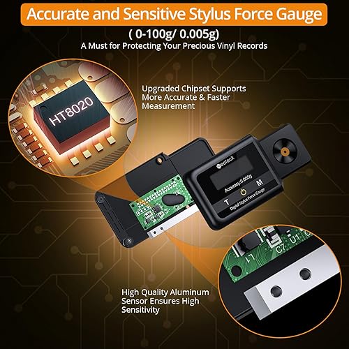 Miniatura 2 de Neoteck Escala profesional de calibre de fuerza de lápiz giratorio de 0.00 oz/3.53 oz con pantalla táctil y retroiluminación LCD para cartucho de